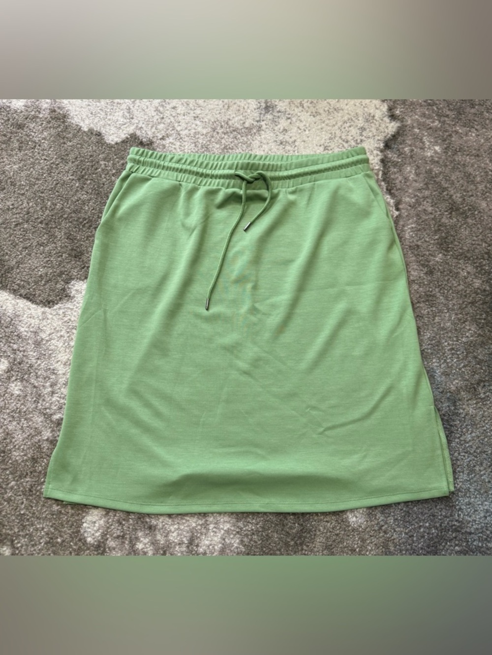 NWT Women's Sage Green Drawstring A-Line Mini Skirt - size 16